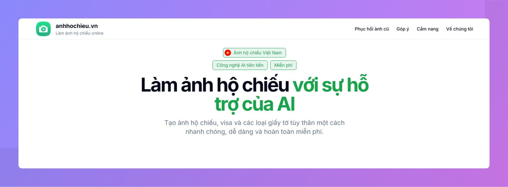 anhhochieu.vn - Nền tảng chỉnh sửa ảnh AI hàng đầu